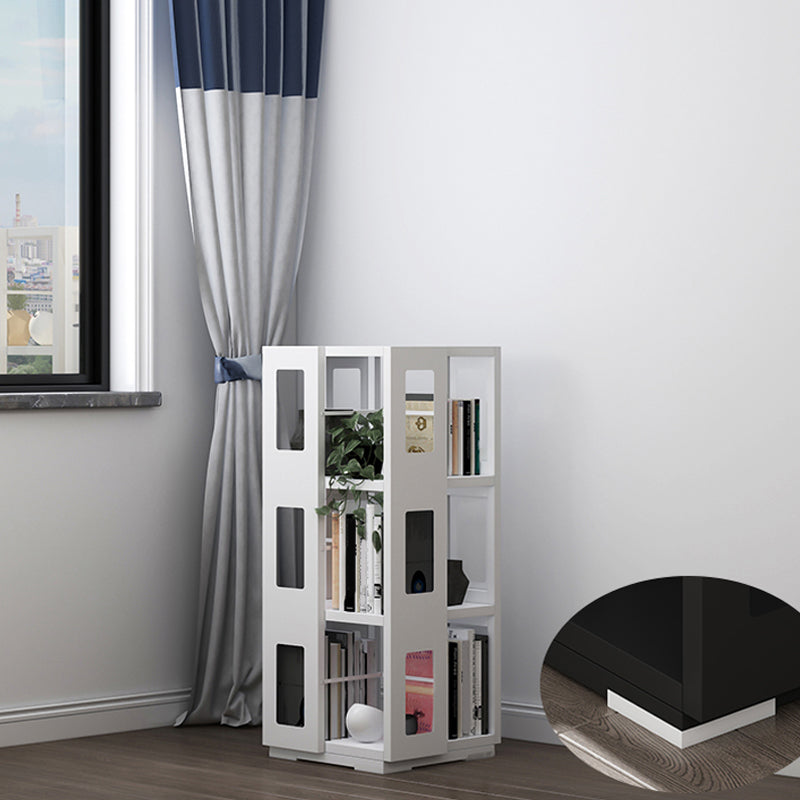 Open Back Bookshelf Modern Metal Geometric Rotatable Bookcase