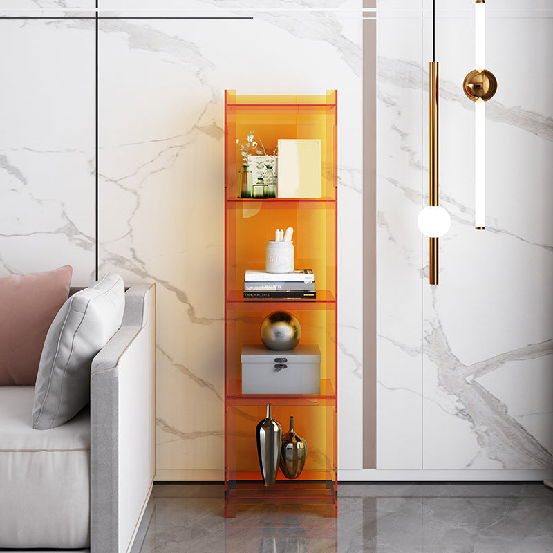 Rectangle Acrylic Standard Bookshelf Scandinavian Closed Back Bookcase
