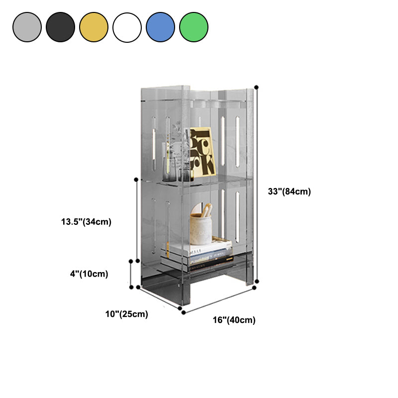 Rectangle Acrylic Standard Bookshelf Scandinavian Closed Back Bookcase