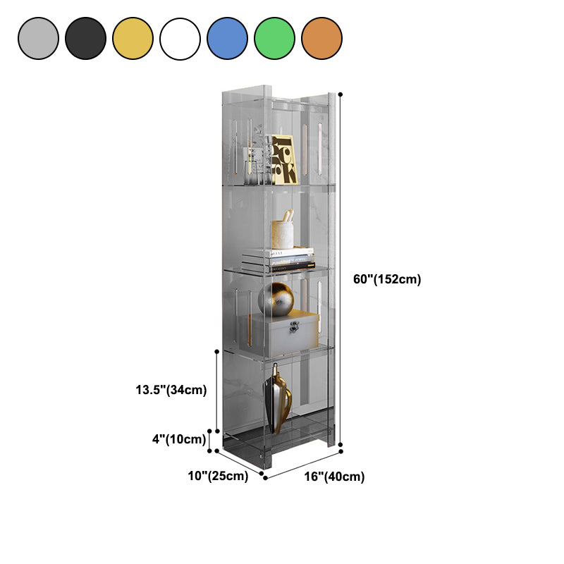 Rectangle Acrylic Standard Bookshelf Scandinavian Closed Back Bookcase