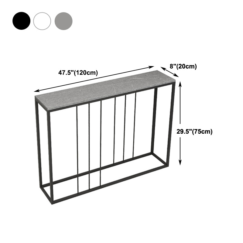 Iron Frame Console Table with Rectangle Top for Hall Accent Table