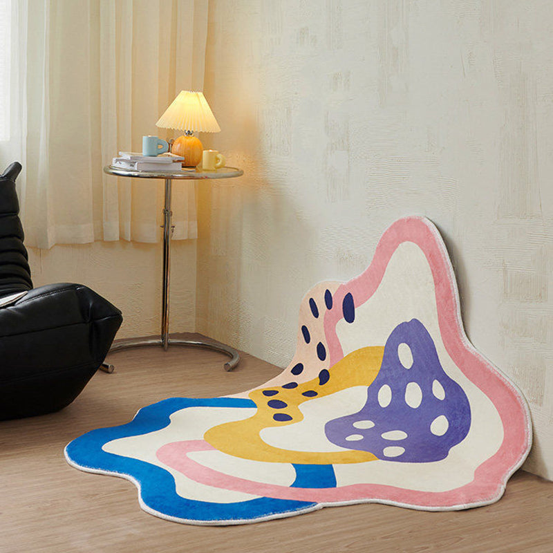 Tapis de bloc de couleur de nouveauté tapis moderne de Polyester tapis de zone amical d'animal familier pour la décoration à la maison