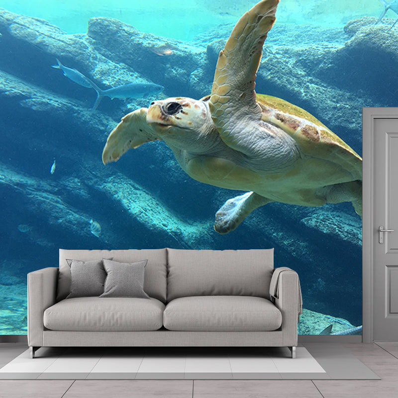 Fashionable Wall Mural Sea Turtle Print Living Room Wall Mural