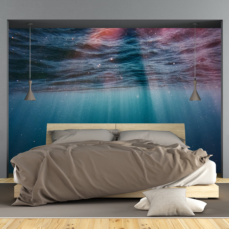 Decorative Wall Mural Wallpaper Deep Sea Printed Sitting Room Wall Mural