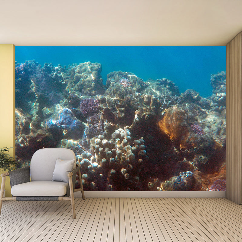Decorative Wall Mural Wallpaper Deep Sea Printed Sitting Room Wall Mural