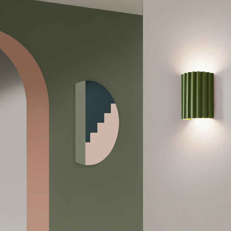 Flush Mount Wall Light Contemporary Polish Finish Lighting for Dining Room