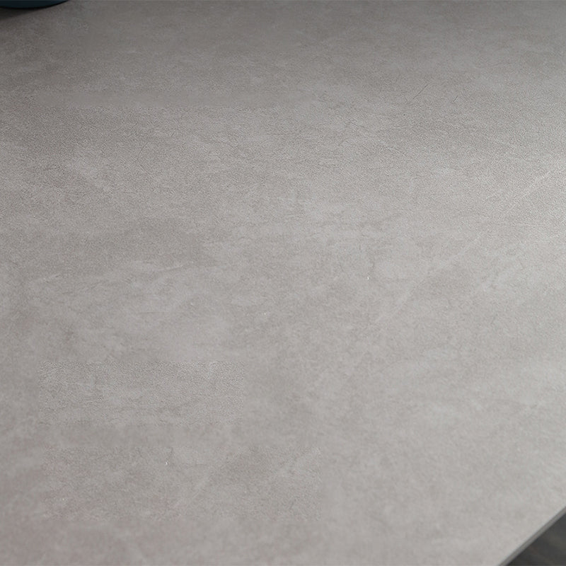Gray Stone Top Table Rectangle Modern Dining Table with 4 Legs