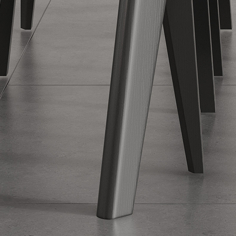 Stone Top Dining Table Contemporary Dining Table with 4 Wood Legs