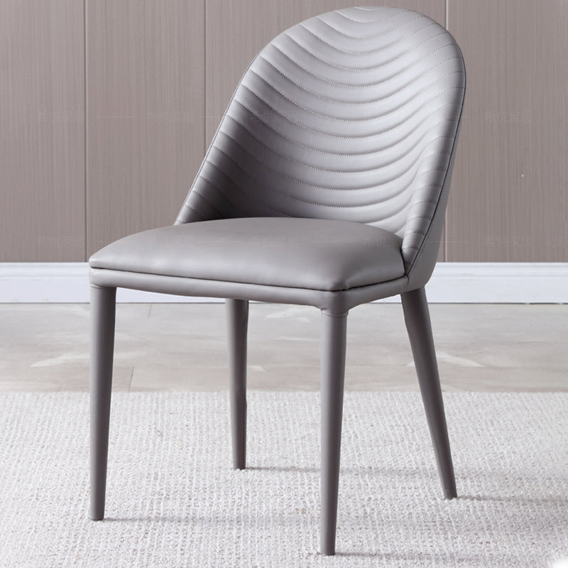Faux Leather Armless Dining Chairs Upholstered Dining Room Chair