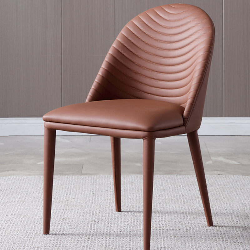 Faux Leather Armless Dining Chairs Upholstered Dining Room Chair
