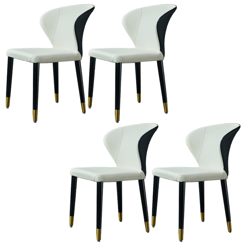 Wingback Side Chair Upholstered Armless Dining Chairs for Dining Room