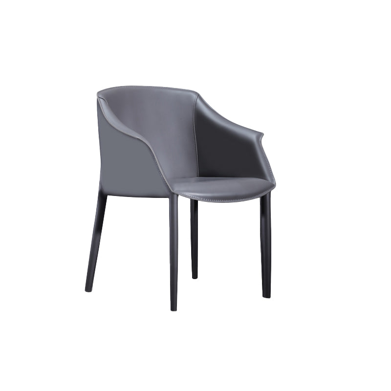 Faux Leather Dining Arm Chair Contemporary Dining Room Chair
