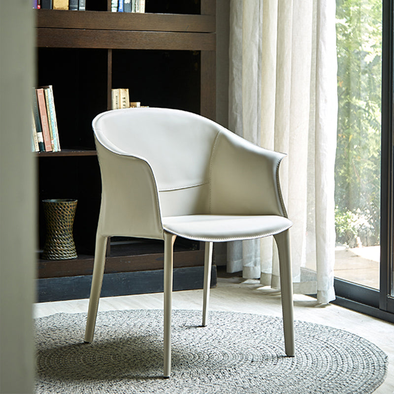 Faux Leather Dining Arm Chair Contemporary Dining Room Chair