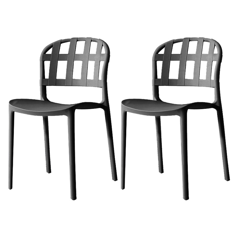Plastic Armless Dining Chairs Scandinavian Style Home Dining Side Chair