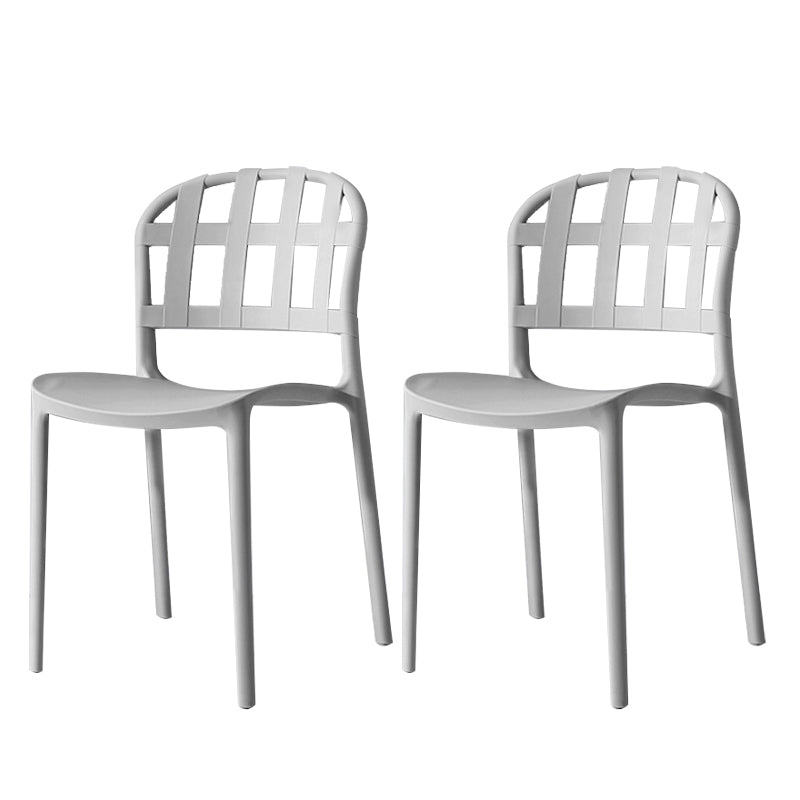Plastic Armless Dining Chairs Scandinavian Style Home Dining Side Chair