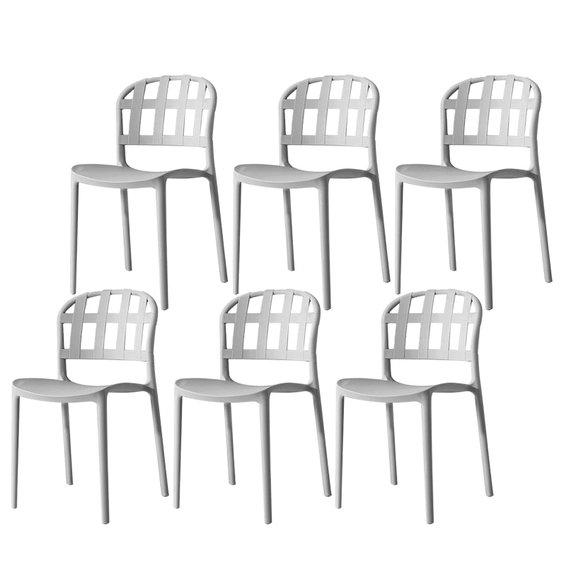 Plastic Armless Dining Chairs Scandinavian Style Home Dining Side Chair