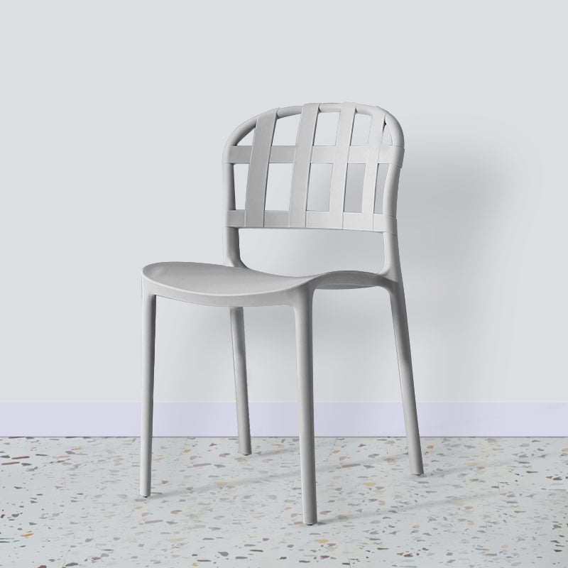 Plastic Armless Dining Chairs Scandinavian Style Home Dining Side Chair