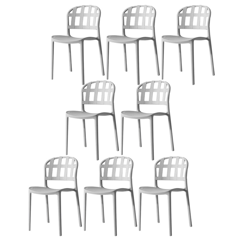 Plastic Armless Dining Chairs Scandinavian Style Home Dining Side Chair