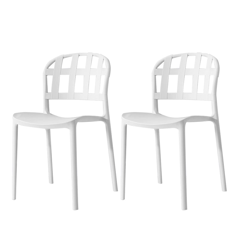 Plastic Armless Dining Chairs Scandinavian Style Home Dining Side Chair