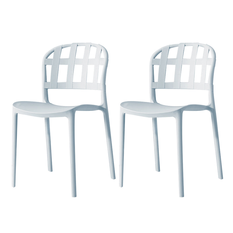 Plastic Armless Dining Chairs Scandinavian Style Home Dining Side Chair