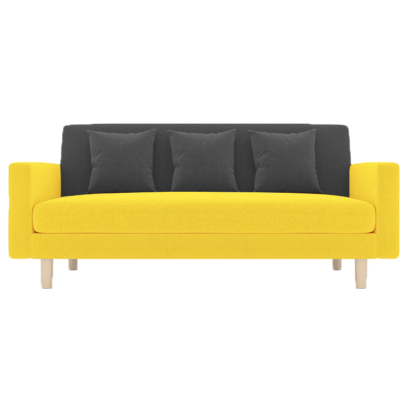 Modern Loose Back Standard Slipcovered with Storage Square Arm Sofa