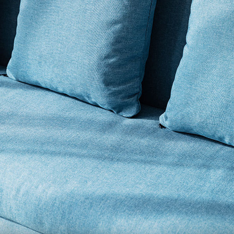 Modern Loose Back Standard Slipcovered with Storage Square Arm Sofa