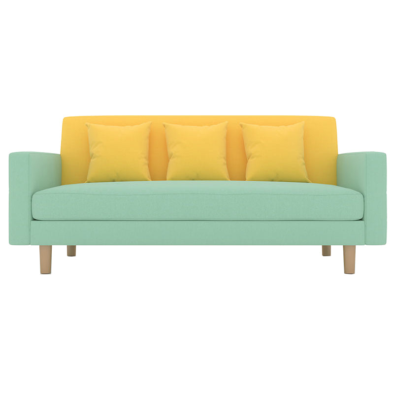 Modern Loose Back Standard Slipcovered with Storage Square Arm Sofa