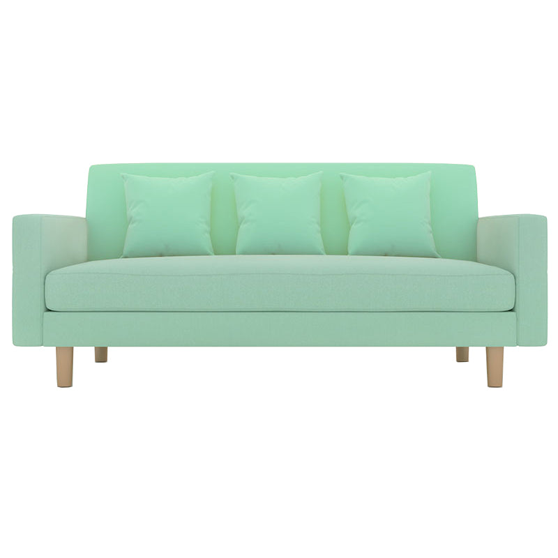 Modern Loose Back Standard Slipcovered with Storage Square Arm Sofa