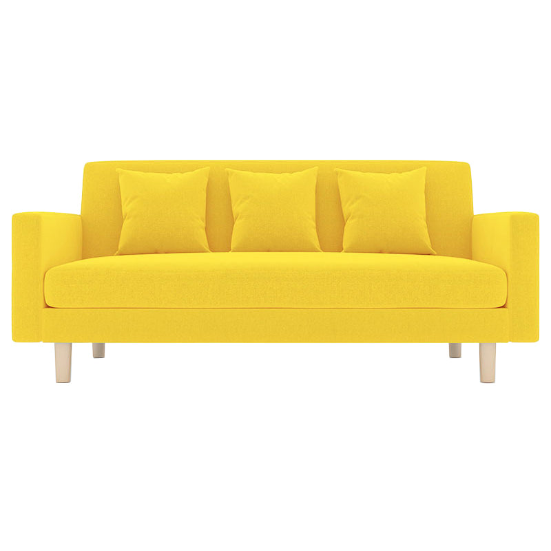 Modern Loose Back Standard Slipcovered with Storage Square Arm Sofa
