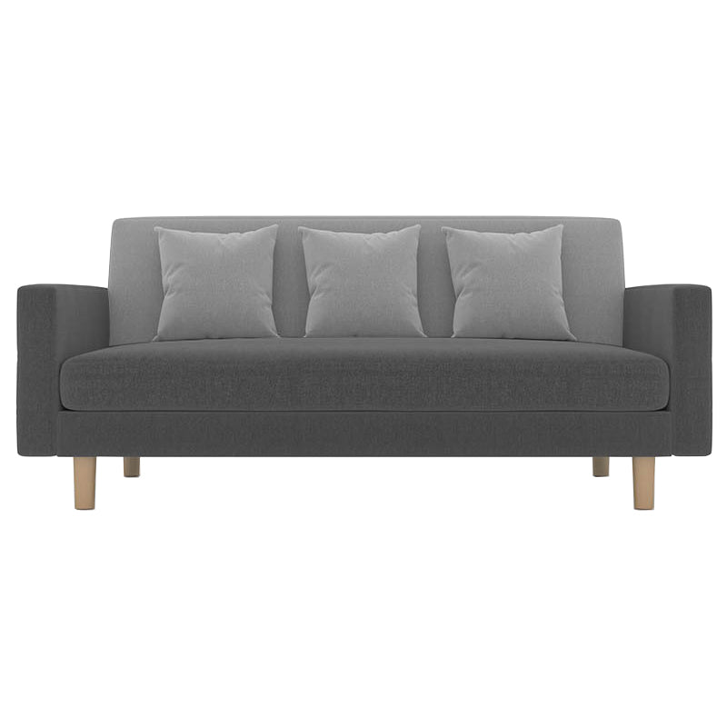 Modern Loose Back Standard Slipcovered with Storage Square Arm Sofa