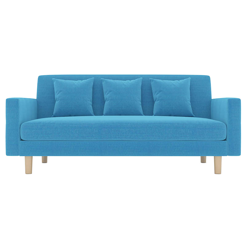 Modern Loose Back Standard Slipcovered with Storage Square Arm Sofa