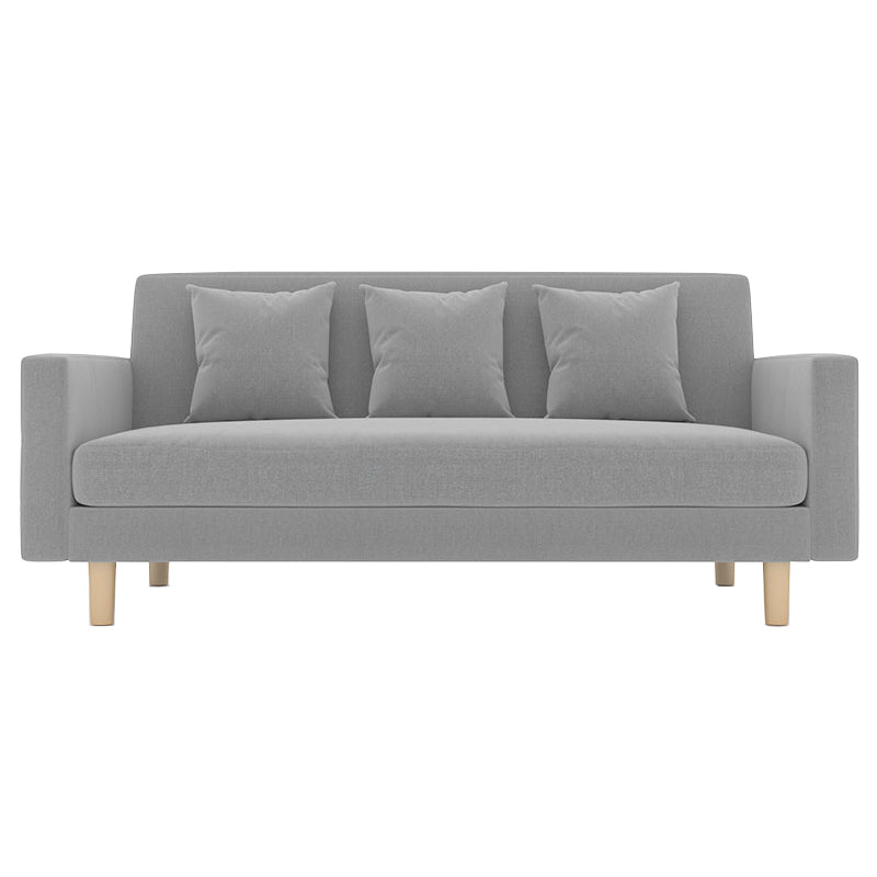 Modern Loose Back Standard Slipcovered with Storage Square Arm Sofa
