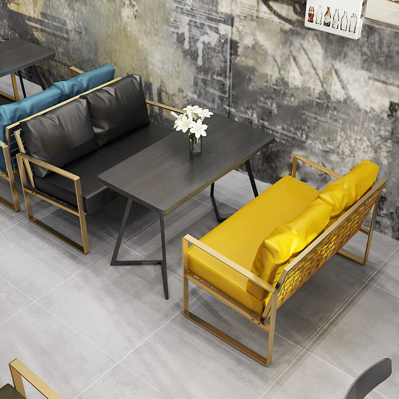 26.77" W Faux Leather Square Arm Sofa Contemporary Sofa for Living Room