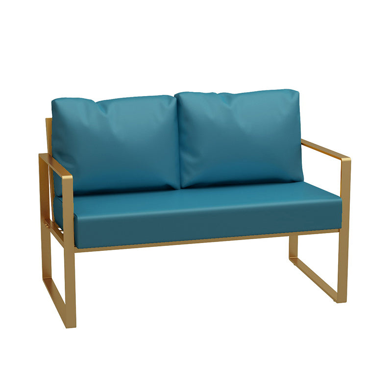 26.77" W Faux Leather Square Arm Sofa Contemporary Sofa for Living Room