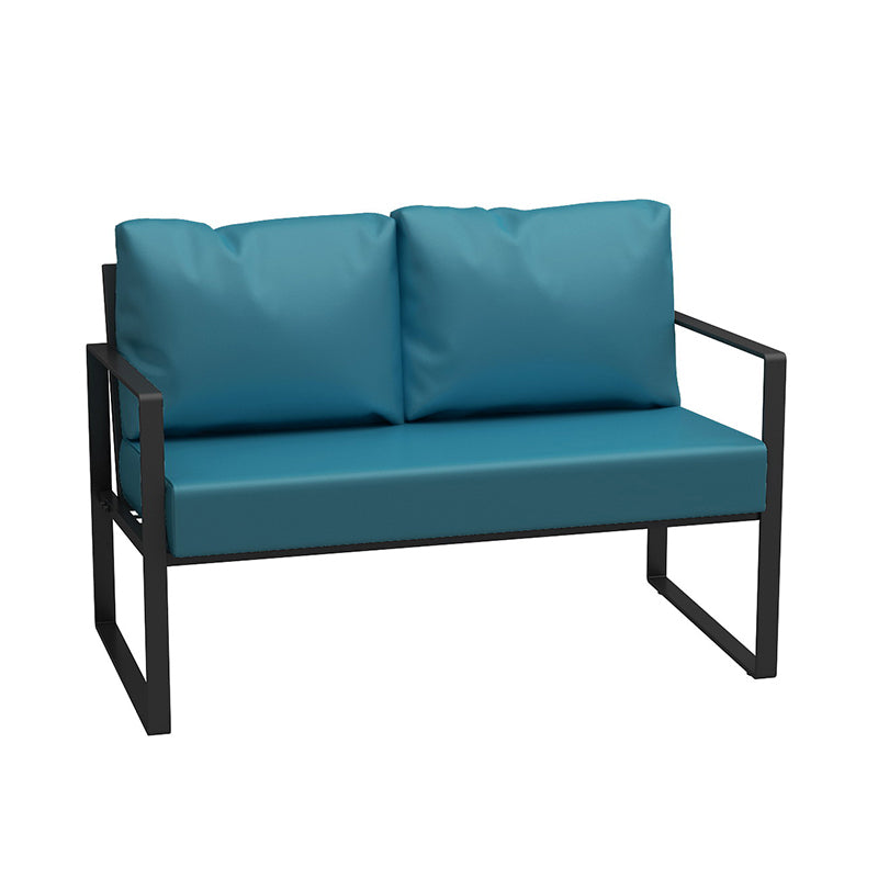 26.77" W Faux Leather Square Arm Sofa Contemporary Sofa for Living Room