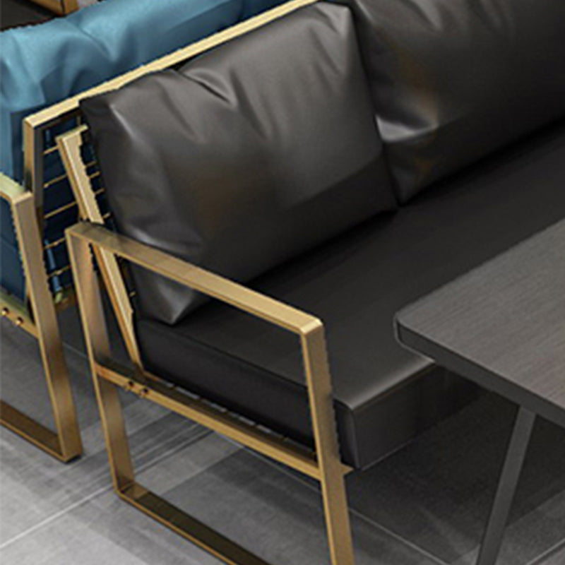 26.77" W Faux Leather Square Arm Sofa Contemporary Sofa for Living Room