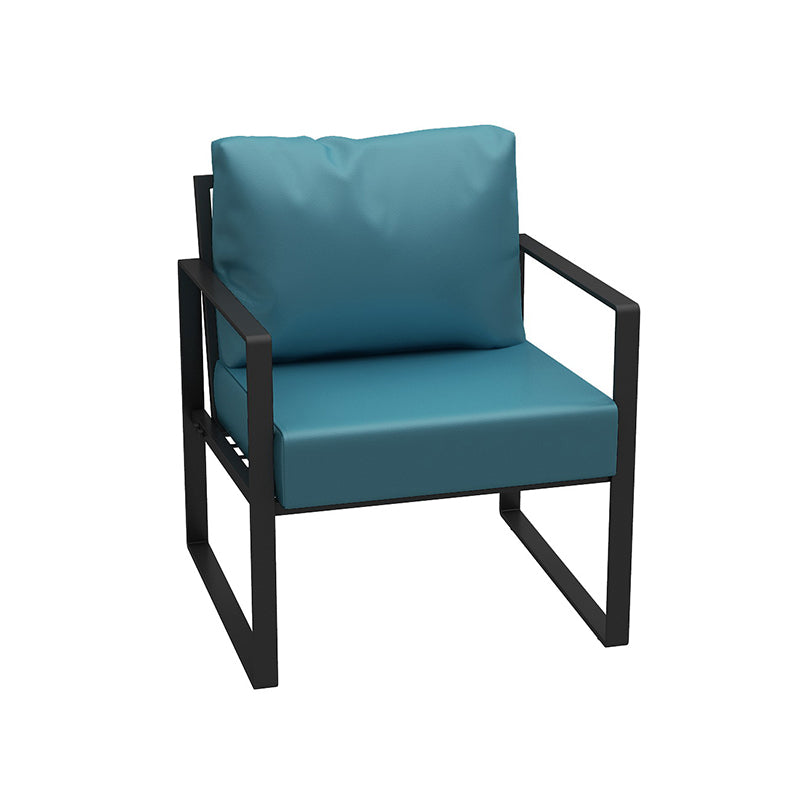 26.77" W Faux Leather Square Arm Sofa Contemporary Sofa for Living Room