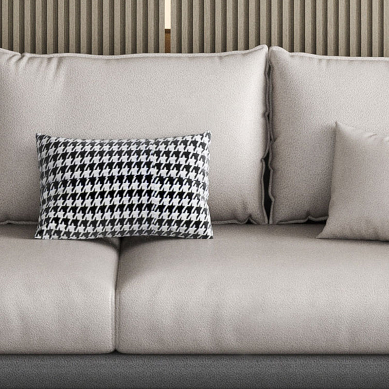 82.67" L Faux Leather Contemporary Sloped Arm Sofa Standard Sofa