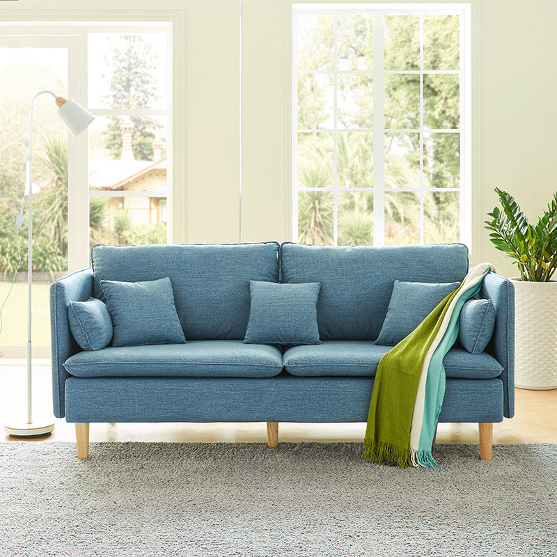 Contemporary Cushions Standard Pillow Top Arm Slipcovered Sofa