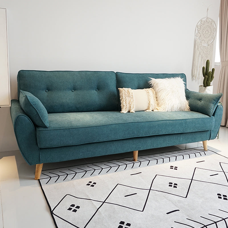 63.38 Inch Long Flared Arm Sofa Contemporary Standard Sofa for Living Room