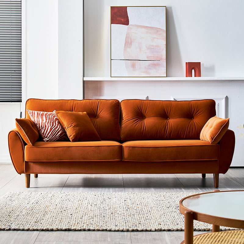 63.38 Inch Long Flared Arm Sofa Contemporary Standard Sofa for Living Room