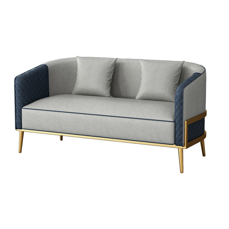 27.55" W x 29.52" H Faux Leather Sloped Arm Sofa Contemporary Standard Sofa