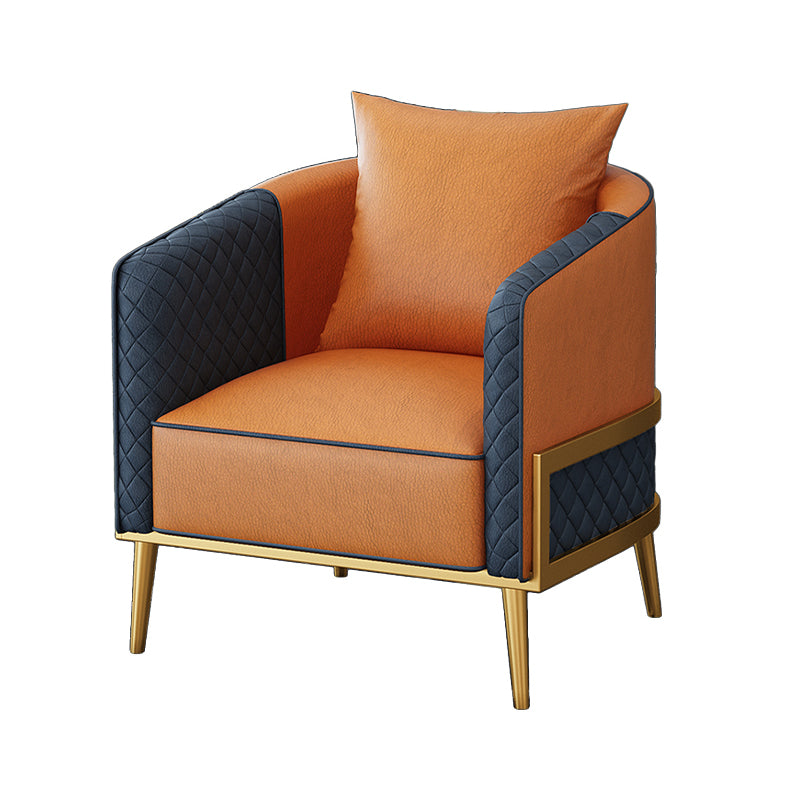 27.55" W x 29.52" H Faux Leather Sloped Arm Sofa Contemporary Standard Sofa