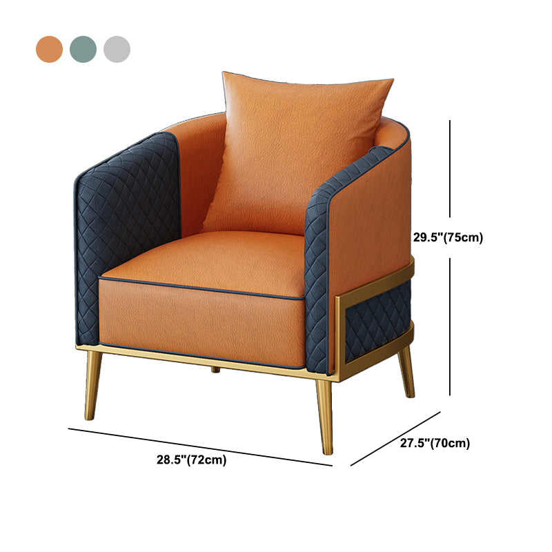 27.55" W x 29.52" H Faux Leather Sloped Arm Sofa Contemporary Standard Sofa