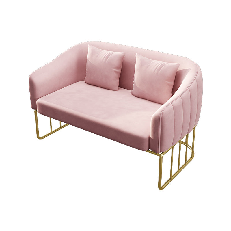 25.59" W x 29.52" H Velvet Tuxedo Arm Sofa Contemporary Standard Sofa with Tight Back