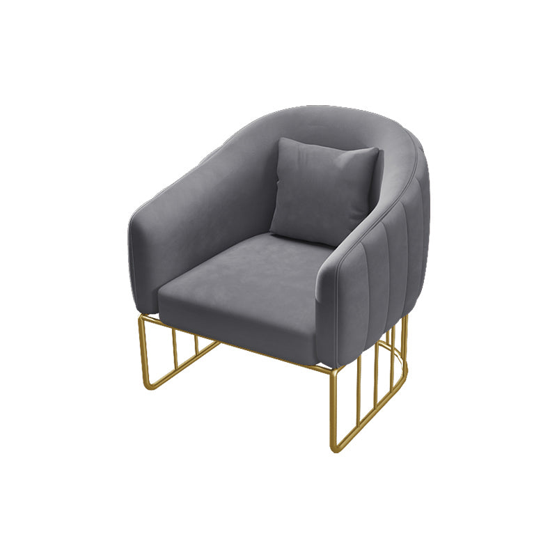 25.59" W x 29.52" H Velvet Tuxedo Arm Sofa Contemporary Standard Sofa with Tight Back