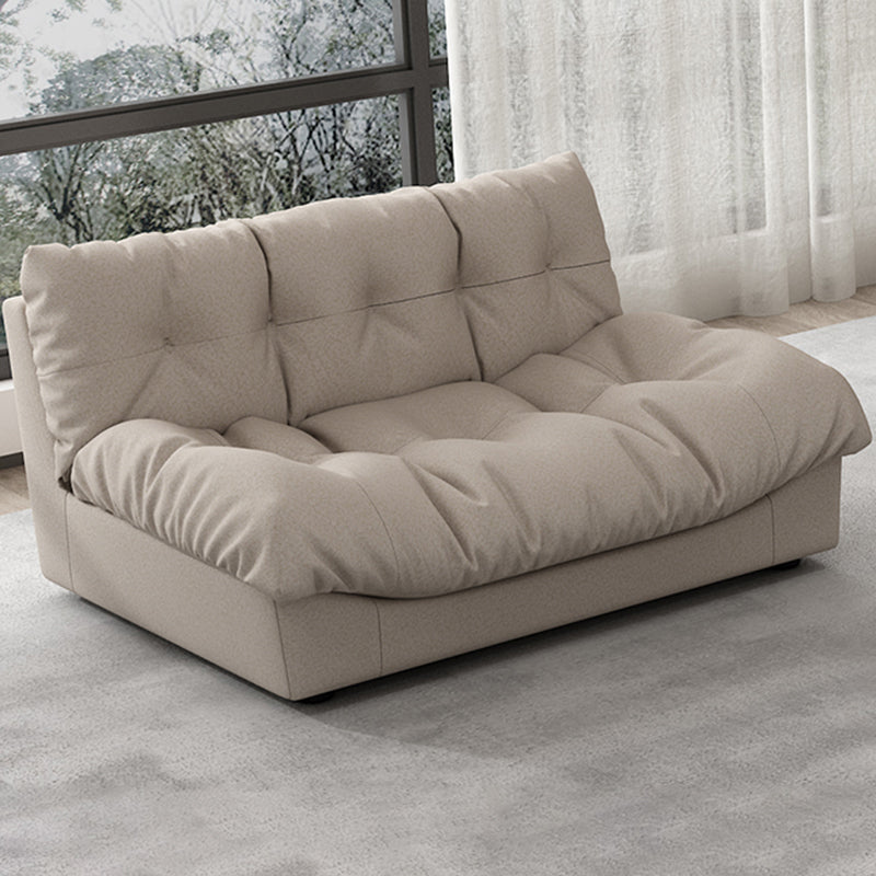 35.43" W x 30.70" H Armless Sofa Contemporary Standard Sofa with Biscuit Back