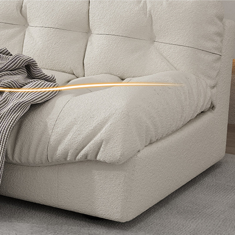 35.43" W x 30.70" H Armless Sofa Contemporary Standard Sofa with Biscuit Back