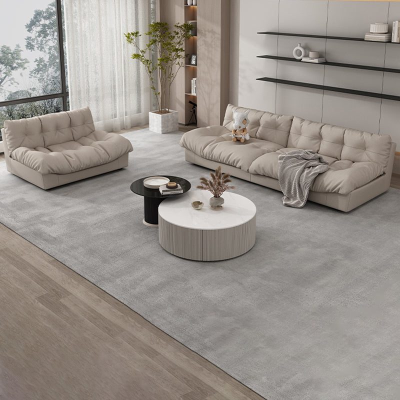 35.43" W x 30.70" H Armless Sofa Contemporary Standard Sofa with Biscuit Back