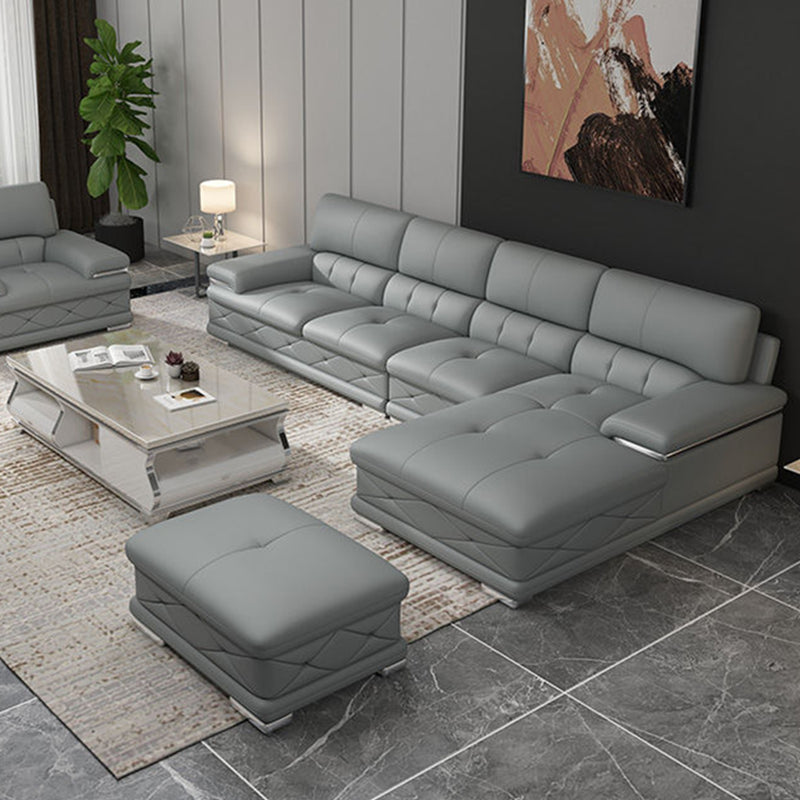 Upholstered Armrest Cushioned Back Sponge Padded Sofa Bed Grey/yellow Sofa